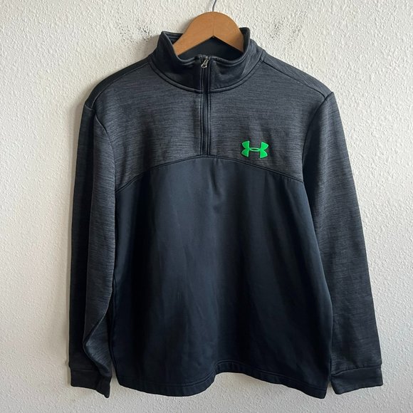 Under Armour Other - Under Armour Men's Black Armour 1/4 Zip Fleece Jacket Sweatshirt Size M